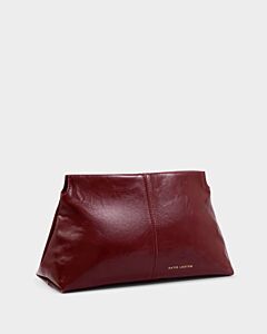 Katie Loxton Laila Patent Crackle Clutch - Cherry